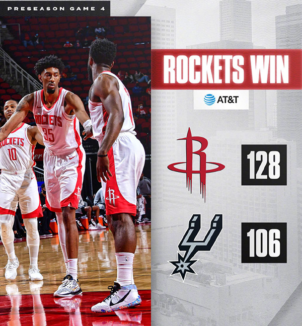 <a href=/lanqiupindao/rockets/ target=_blank class=infotextkey>火箭</a>128-106轻取<a href=/lanqiupindao/spurs/ target=_blank class=infotextkey>马刺</a>